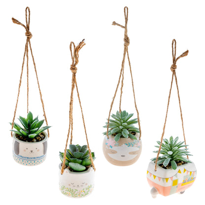 Karma Shaped Hanging Succulent Pot Sloth