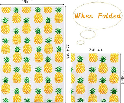 R HORSE 5Pcs Pineapple Kitchen Dish Towel Set Fruit Theme Absorbent Drying