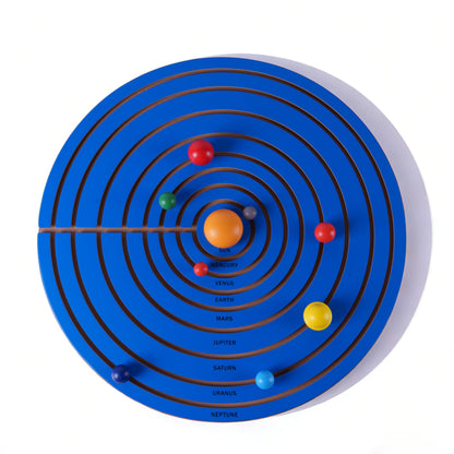 Premium Montessori Solar System Puzzle – Wooden Planet Puzzle Board, 21.2in (54cm) Educational Astronomy Puzzle, Space Learning Materials for Kids, Homeschool Classroom Ages 3-6