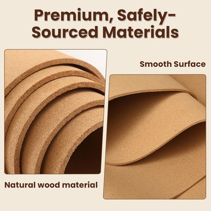 Cork Board Roll, Thick Bulletin Board Cork Sheet for Wall Dart, Crafts, DIY Projects (Small-16 x47 x1/4"-6 mm)