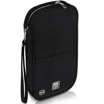 BOACAY Travel Document Organizer with RFID, Family Passport Holder, Wallet for Women & Men, Portable & Waterproof Case for Cards, Boarding Pass, Money