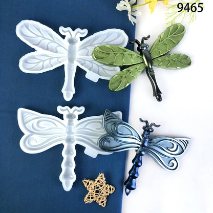 3D Dragonfly Wall Decor Silicone Mold Set, Resin Casting Molds for DIY Crafts, Home Decoration, 3 Pieces Resin Casting molds for Dragonfly handicrafts