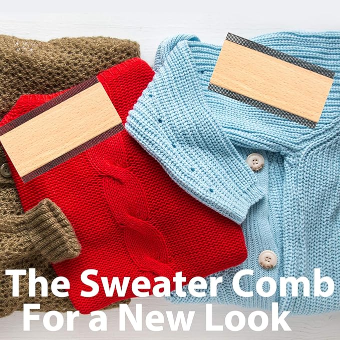 Boao 2 Pcs Wool Comb Laundry Sweater Cashmere Comb Removes Pills and Fuzz from