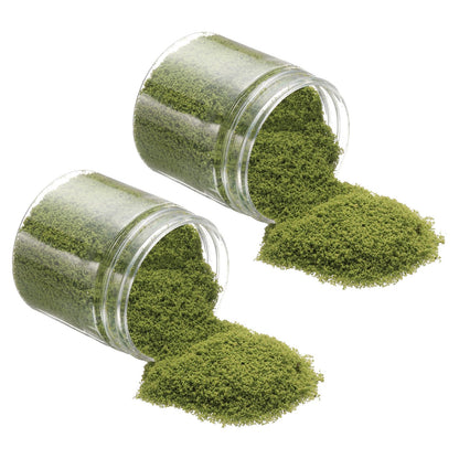 CoCud Model Grass Terrain Powder, 185ml Capacity, Fake Miniature Flower Grass Tree Sponge Green/Yellow - (Applications: DIY Dollhouse Fairy Garden Model Railway Landscape), 2-Pieces