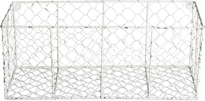 DII Chicken Wire Collection Farmhouse Vintage Wall Baskets, Medium Basket