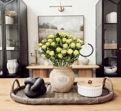 JOJAZE Natural Dried Flowers Bouquet Mini Dried Roses for Wedding Table Vase Decor Boho DIY Wreath Floral Home Office Party Garden Decoration(Twinkling Stars)