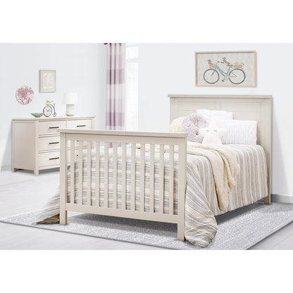 Sorelle Westley Double Dresser - 6 Drawer Solid Wood Nursery Dresser with Smooth Drawer Glides and Anti-Tip Kit, Convertible Changing Surface Ready, Brushed Ivory