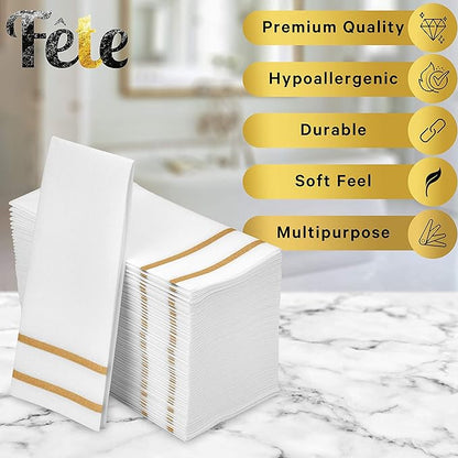 Paper Hand Towels for Bathroom, Linen-Feel Guest Towels, Formal Dinner