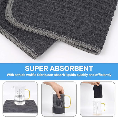 KinHwa Kitchen Washcloths for Dishes Absorbent Microfiber Dish Cloths Quick Dry
