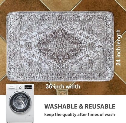 nunubaby Washable Pee Pads for Dogs, Stylish, Non-Slip and Leak-Proof Pee Pads. Reusable Potty Pads for Dogs for Crates and Floors.(Brown/Geo,24" x36" )