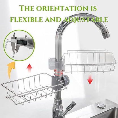 Sponge Holder for Kitchen Sink, Drying Rack for Sponges and Bottles