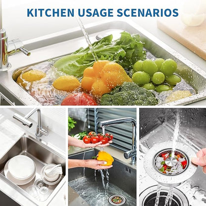 The Ultimate Kitchen Sink Solution: 3-in-1 Drain Strainer & Stopper. 304