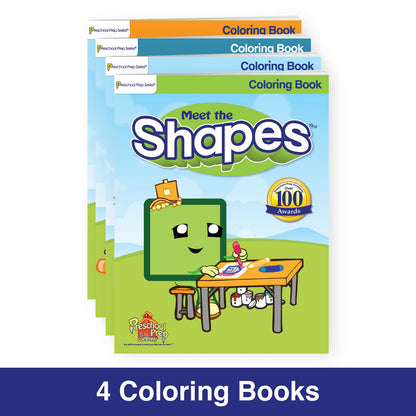 Preschool Prep Pack: Meet The Letters Numbers, Shapes & Colors Big Set! - Bundle with Flashcards, Coloring, Board, & Flap Books, Basic Skills Workbook, & Video Downloads!