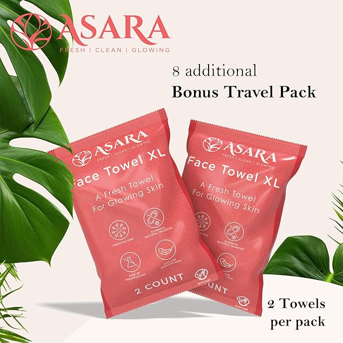 Clean Face Towels Disposable XL Facial Wipes | Add Water As a Makeup Remover |