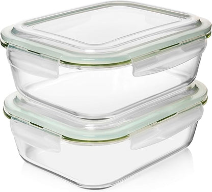 Razab 10 Cups/ 80 Oz 4 Pc Glass Food Storage Containers