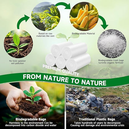 Compostable Mini Trash Bags 2.6 Gallon
