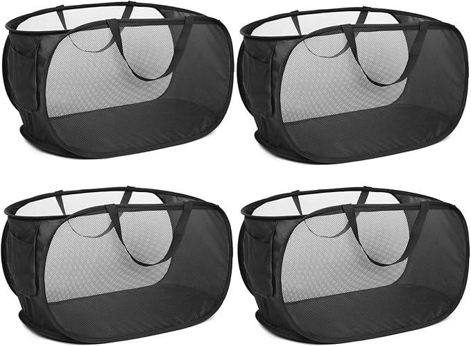 4 Pack Collapsible Laundry Baskets, Foldable Laundry Basket