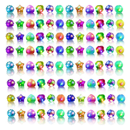 Party Favors 48 Pcs Light Up Rings, Glow In The Dark Party Supplies, 6 Style Flashing Glow In The Dark Rings for Adults & Kids, LED Ring for Birthday Party Favors, Concert, Raves, Halloween, Christmas