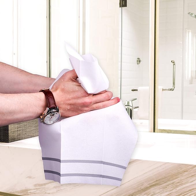 Disposable Hand Towels for Bathroom, Anniversary, and Wedding Napkins for Tables