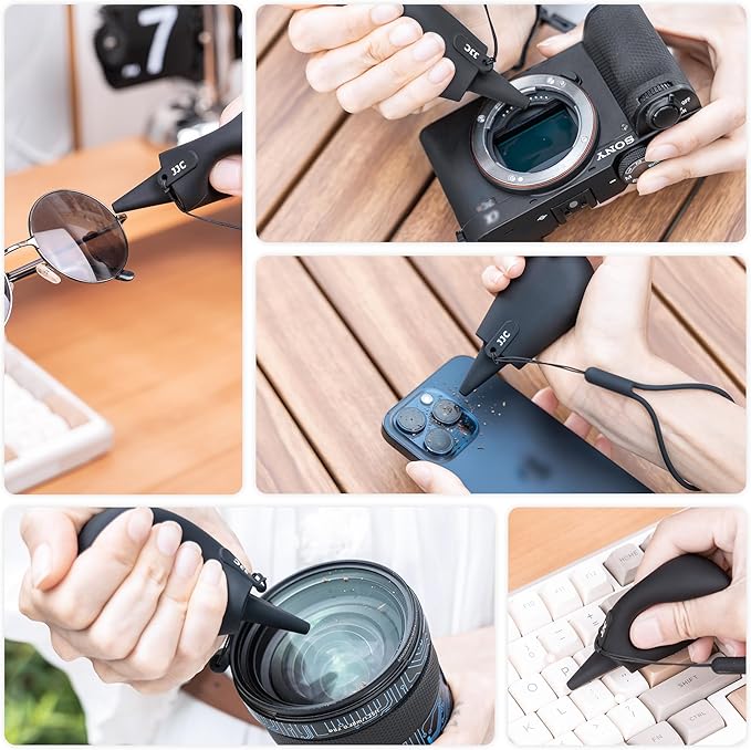 JJC Pocket-Sized Silicone Camera Dust Blower Lens Air Blower, Small Camera Lens