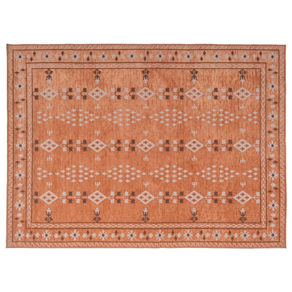 Revival Rugs Garland 7'x9' Washable Area Rug for Living Room Bedroom Dining Room - Oeko-TEX Certified, Peach