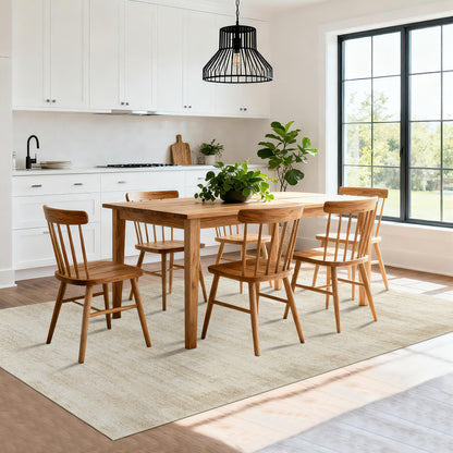 BILEEHOME 5x8 Area Rugs for Living Room, Neutral Abstract Modern Farmhouse Boho Rugs for Dining Room Bedroom, Tan Brown with Cream Beige