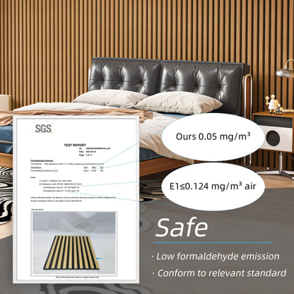 Art3d 2 Pack 94.5 x 24 inch Wood Slat Acoustic Panels for Wall & Ceiling - 31 sq.ft 3D Fluted Sound Absorbing Panel with Wood Finish, Teak