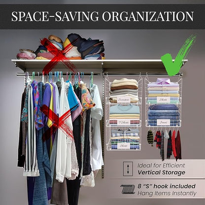 DECOLURE 5-Tier Adjustable Hanging Closet Organizer – Maximize Hanging Storage