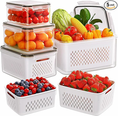 5-Pack Fruit Storage Containers