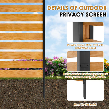 NAIZEA 60" H x 38" W Air Conditioner Fence Outdoor Privacy Fence Screen, Pool Equipment Enclosure, Trash Can Enclosure, Wood Screen Panels for Backyard Outside