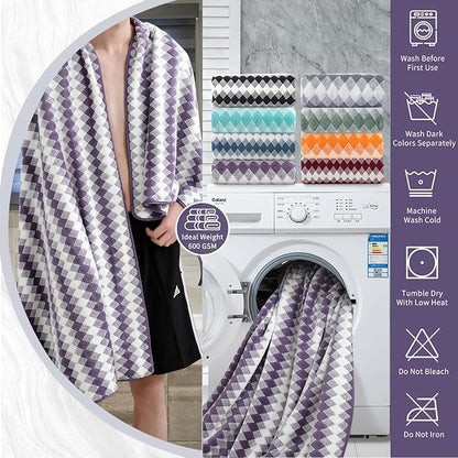 4 Piece Extra Large Bath Towel Set Oversized Bath Sheet 35"x70" Bathroom Towel