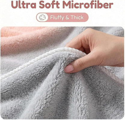 Dog Drying Towel, Soft Towels for Drying Dog Large, 2pcs Extra Thick Absorbent Microfiber Bath Towels for Dogs, Cats, Puppy, Pets (Grey)