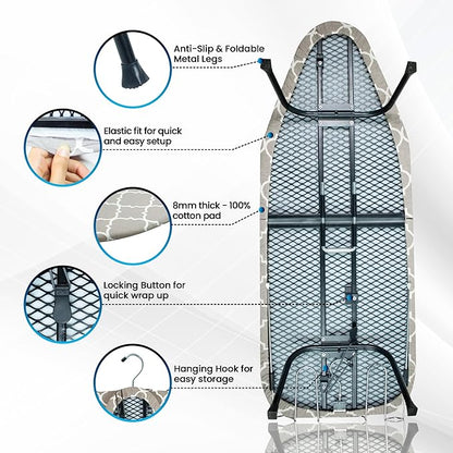 Metal Mesh Panel Tabletop Ironing Board | Foldable Iron Board | Heavy Duty