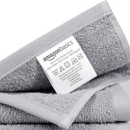Amazon Basics Fast Drying Cotton Washcloths