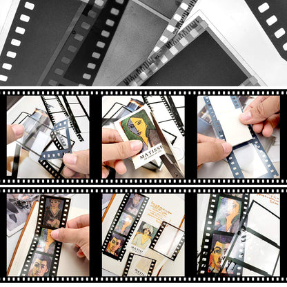 Mayplous 5 Packs Retro Film Strip Stickers, Camera Photo Border Decals for Scrapbooking, Photo Albums, Journaling, Card Making (Memories)