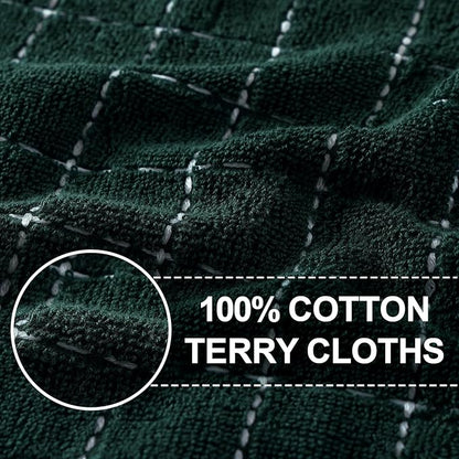 Homaxy 100% Cotton Terry Kitchen Towels, Checkered Designed, Soft and Super