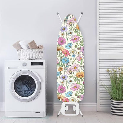 Colorful Floral Ironing Board Cover and Pad Standard Size 15x54 Padded Ironing