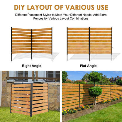 NAIZEA 60" H x 38" W Air Conditioner Fence Outdoor Privacy Fence Screen, Pool Equipment Enclosure, Trash Can Enclosure, Wood Screen Panels for Backyard Outside