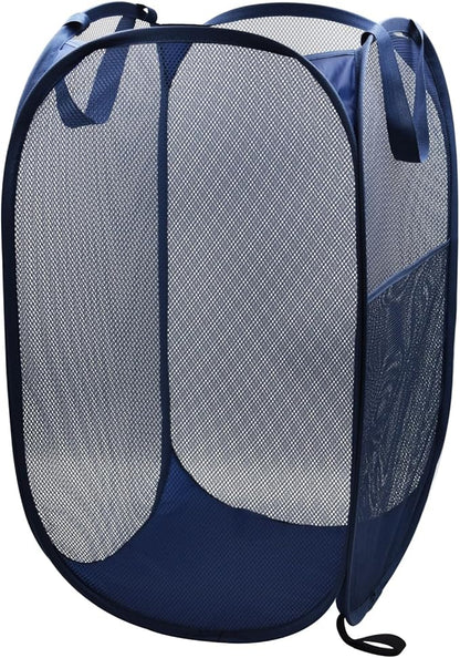 HONOMA Sturdy Mesh Laundry Hamper Basket Bag, Pop up Basket