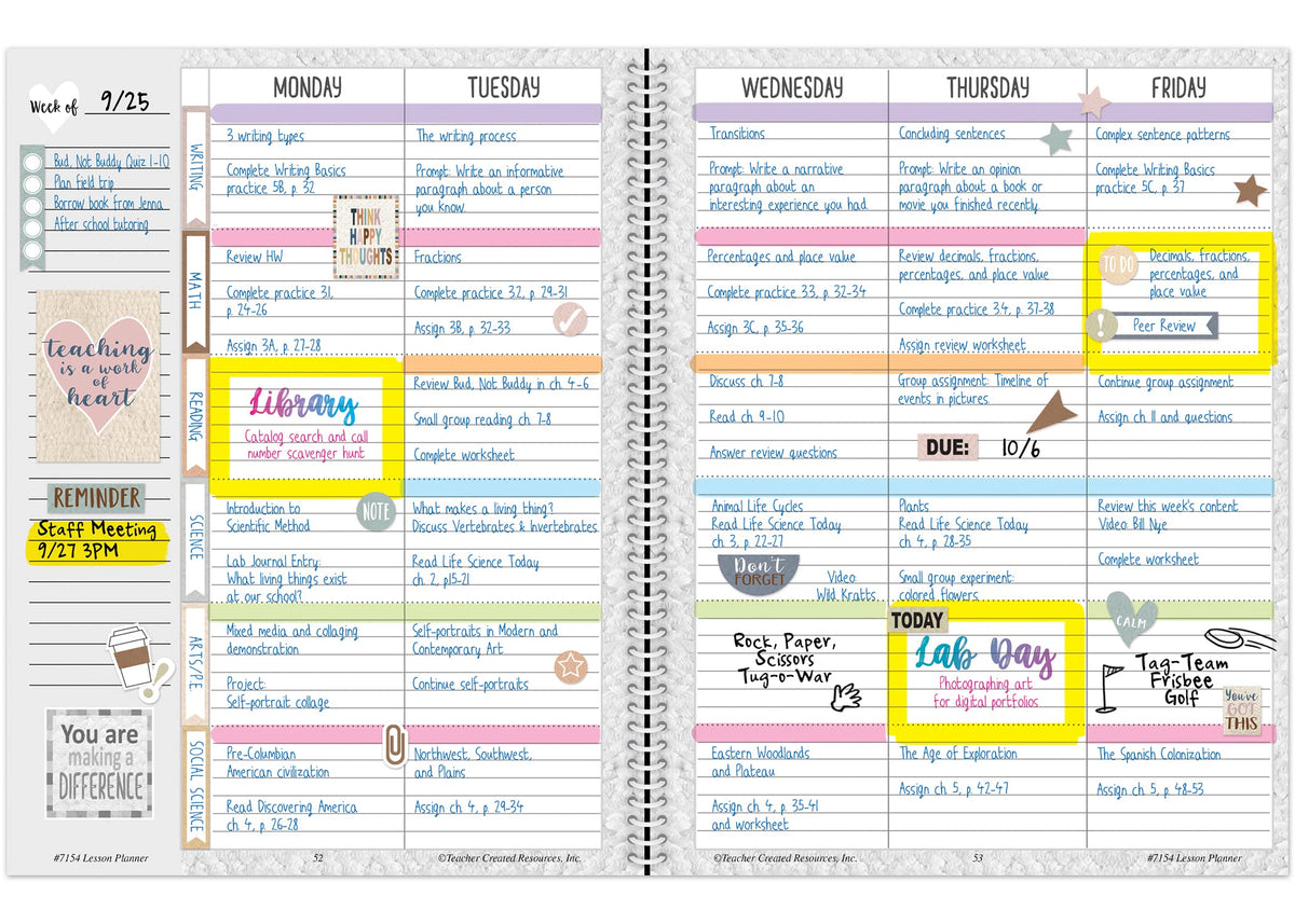 Teacher Created Resources Everyone is Welcome Lesson Planner (TCR7154)