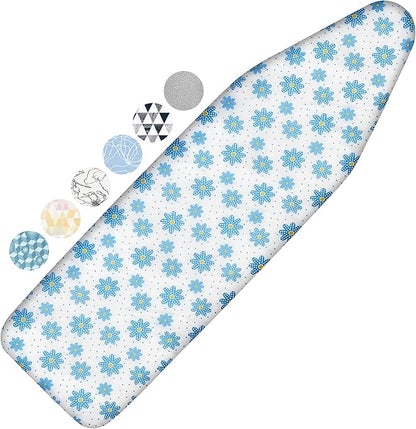Ironing Board Cover and Pad, 15x54 Standard Size Thick Iron Padding, Scorch &