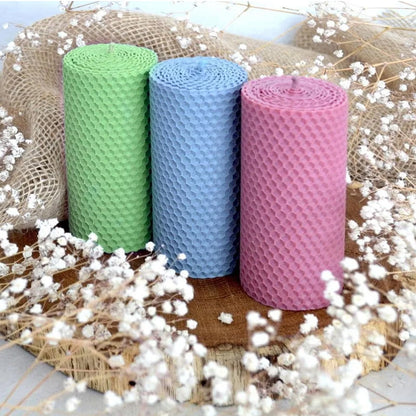 GBACHOOSE 8x8 Inch Beeswax Sheets for Candle Making, 21PCS Beeswax Candle Sheet, 7 Colorful Wax Candle Color Sheets Create Your Own Unique Candles