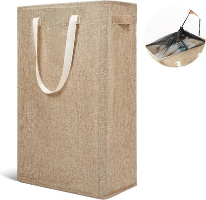 Odonata Slim Laundry Hamper Handles Collapsible Laundry Basket Thin Dirty