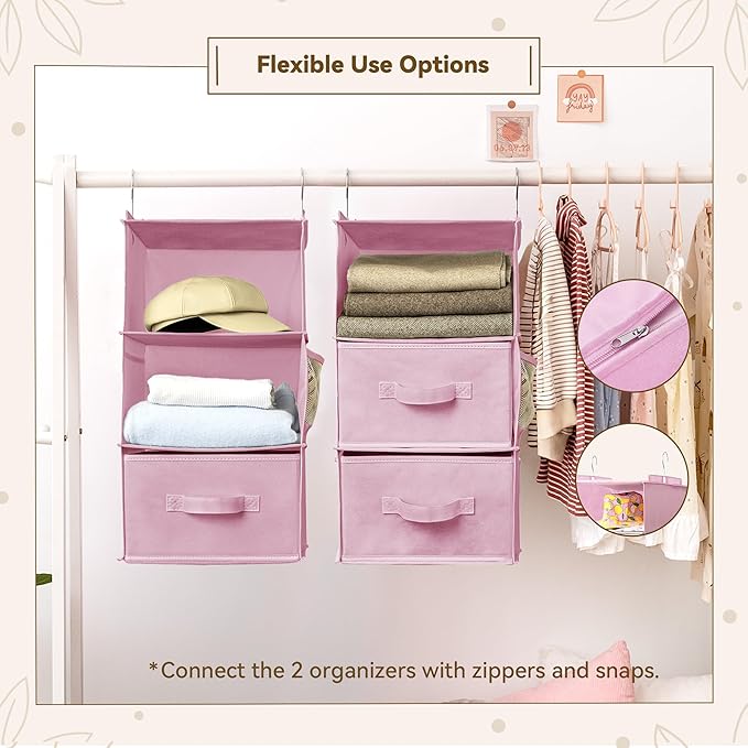 GRANNY SAYS Hanging Closet Organizer 6-Shelf, Separable to 2 Pack 3-Shelf