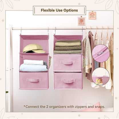 GRANNY SAYS Hanging Closet Organizer 6-Shelf, Separable to 2 Pack 3-Shelf