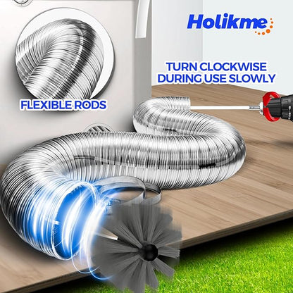 Holikme 30 Feet Dryer Vent Cleaner Kit, Flexible Lint Brush