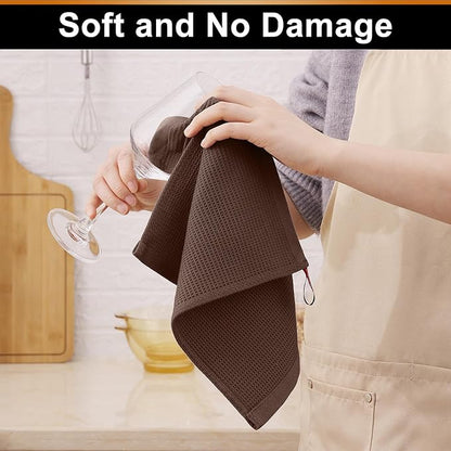 Homaxy 100% Cotton Waffle Weave Dish Cloths