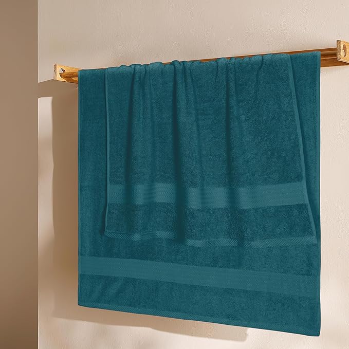 GLAMBURG Premium Cotton 4 Pack Bath Towel Set