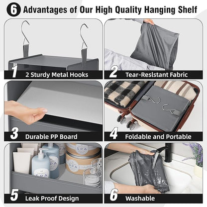 GRANNY SAYS 4-Shelf Hanging Organizer, Closet Hanging Shelves, Closet Hanging