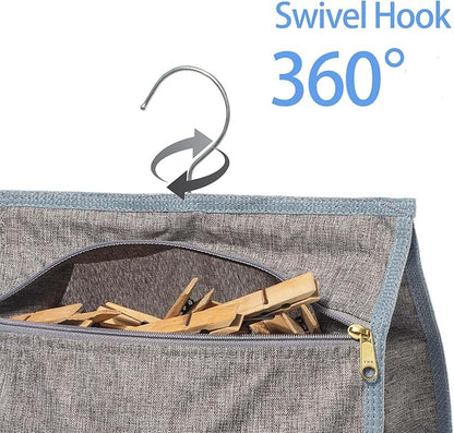 Laundry Clothespin Bag for Clothesline Outdoor, Clothes pin Bag